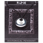 Les Tr&eacute;sors De Lily [R0363] - Collier protecteur 'Rune' argent&eacute; (Succ&egrave;s) - 20x25 mm sidabras