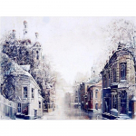 5D deimantų mozaika, sniego deimantų siuvinėjimas, žiemos miestas, &bdquo;pasidaryk pats&ldquo; deimantinis dažymas namų dekoras 20X30CM