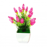 Žydi puok&scaron;tė dirbtinis pu&scaron;ies kūgio augalas Miniascape Vestuvių vakarėlis Namų stalo bonsai dekoras