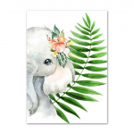 5D &bdquo;pasidaryk pats&ldquo; deimantinis pie&scaron;imas gyvūnas, mažasis dramblys, siuvinėjimas kryželiu, 3D namų dekoras 20X30CM