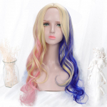 LUPU sintetinis perukas Mėlyna Rožinė Lolita Bob Ilgabangi Perukai Moterims Mergina Genshin Impact Cosplay Blond Purpur Plaukų Perukas 60CM