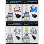 2 vnt C6 LED H1 H3 H4 automobilio priekinis žibintas H7 H8 H11 HB3 HB4 HIR2 20000LM 9005 9006 H27 880 881 9012 H16 rūko žibintas 12V lempa H4