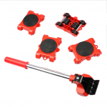 5 vnt. ne&scaron;iojamų baldų pervežimo kėlimo įrankių rinkinys, didelio na&scaron;umo baldų nuėmiklis, 4 trinkelių skriemuliai