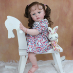 BZDOLL 60 CM 3D dažų oda, mink&scaron;ta silikoninė naujagimių lėlės žaislas mergaitei, kaip tikra 24 colių ilgio plauko princesė Tayra Bebe Boneca