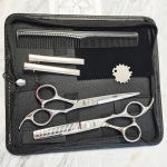 Kirpyklos žirklės nerūdijančio plieno įvairių specifikacijų rinkinys like picture 6.0inch set sidabras