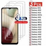 3 vnt Samsung A22 5G ekrano apsauga, skirta Samsung Galaxy S21 S21 Plus S21 Ultra S20FE 9H kietumo grūdinto stiklo ekrano apsauga Samsung S10 Plus gryna