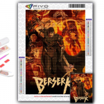 Deimantinė tapyba Anime Berserk Diamond Mosaic Craft Deimantinė siuvinėjimo tapyba Full Round 20X30CM