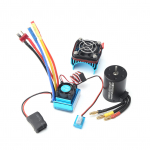 3650 variklis be &scaron;epetėlių 3100KV su 45A be&scaron;epetėliu ESC radiatoriumi, skirtas 1/8 1/10 RC automobilio RC valties daliai 120A įvairiaspalvis
