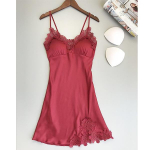 Moteri&scaron;ka seksuali &scaron;ilko satino naktinė suknelė be rankovių naktiniai mar&scaron;kiniai V formos i&scaron;kirpte naktiniai mar&scaron;kiniai Nėriniai miegui Naktiniai drabužiai M