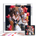 Deimantų tapyba Genshin ir gėlių deimantų mozaikos amatų deimantų siuvinėjimo tapyba Full Round 30X30CM