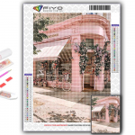 5D PASIDARYK PATS Deimantinė tapyba Kryželiu Rožinės rožės Deimantinė siuvinėjimas Mozaika Sienų menas Namų dekoravimas Full Round 20X30CM