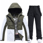 Nauji vyri&scaron;ki ir moteri&scaron;ki slidinėjimo kostiumai su dvigule lenta žieminiai lauko &scaron;iltai storėjantys slidinėjimo kostiumai porai