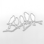 Medžių &scaron;akos pauk&scaron;čių metalo pjovimo &scaron;tampai &bdquo;pasidaryk pats&ldquo; antspaudai, amatai, &scaron;ablonai, formų trafaretai, skirti reljefiniam i&scaron;karpų albumui 1198