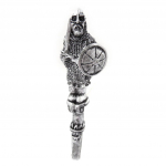 Les Tr&eacute;sors De Lily [A3863] - Stylo figurine r&eacute;sine 'Chevaliers' gris - 16 cm pilka