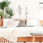 Les Tr&eacute;sors De Lily [R3377] - Planche de stickers 'Fleurs de Coton' blanc - 20x70 cm balta