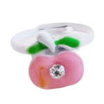Les Tr&eacute;sors De Lily [R8367] - Bague enfant 'Le Monde de Coralie' rose (pomme) - 12x10 mm