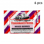 Pastilės Fisherman's Friend, uogų mi&scaron;iniai, uogų mi&scaron;inio skonio pastilės be cukraus, 25 g. x 6 /12 / 24 vnt 25 g. x 6 pcs