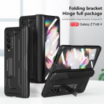 Magnetinis vyrių dangtelis &bdquo;Samsung Galaxy Z Fold 4 3 2&ldquo; dėklui, priekinio ekrano stiklinis &scaron;arvuotas stovas, skirtas &bdquo;Samsung Z Fold 2 3 4 5g&ldquo; dėklui For Samsung Z Fold 4 rožinė