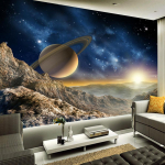 3D Space Universe Sienų freska Fotografijos fonas Namų dekoras Sienų tapyba Svetainės TV freska 240 cm(W) x 160 cm(H)