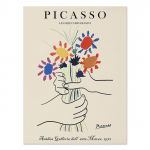 Retro Picasso Matisse sienų meno plakatai ir spaudiniai Abstrakčios merginos kūno gėlių drobės paveikslai, skirti svetainės namų dekoravimui 21cm&times;30cm NoFrame