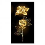 Juodo aukso gėlių interjero tapyba Didelė drobė, skirta namų dekoravimui Svetainės sienų plakatai Lak&scaron;tai paveikslams 50x100cm