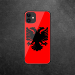Albanijos albanų grūdinto stiklo telefono dėklas, skirtas iPhone Samsung Galaxy OnePlus Oppo Xiaomi Redmi Note SA 7 8 9 10 11 12 13 14 20 21 22 53 Pro Ultra iPhone 6 or 6S