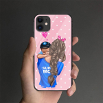 Mamos ir kūdikio grūdinto stiklo telefono dėklas, skirtas iPhone Samsung Galaxy OnePlus Oppo Xiaomi Redmi Note SA 7 8 9 10 11 12 13 14 20 21 22 53 Pro Max Ultra iPhone 6 or 6S