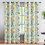Gėlėtos tamsios užuolaidos &bdquo;Boho Colorfu&ldquo; gėlės, &scaron;e&scaron;ėliuojančios užuolaidos, langų užuolaidos, skirtos svetainės miegamojo dekoravimui, 2 plok&scaron;čių rinkiniai W53.5 X H114cm X 2