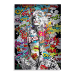 Graffiti drobės tapyba Marilyn Monroe &Scaron;iuolaikinis sienų menas Plakatas ir spaudiniai Aliejiniai paveikslai Sienų paveikslai, skirti namų svetainės dekoravimui 21*30cm