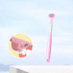 aby Oral Health Care Kids 360&deg; Clean Tooth Doths Clean &Scaron;epetėlis i&scaron; trijų pusių Candy Color Mink&scaron;tas dantų &scaron;epetėlis Vaikų dantų priežiūra 3-12Y žalia