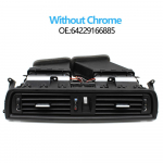 Priekinės panelės centrinė oro kondicionieriaus AC oro i&scaron;leidimo grotelės, pilnas mazgas, skirtas BMW 5 serijos F10 F11 F18 64229166885 Without Chrome