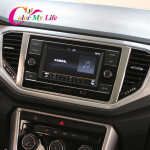 Automobilio navigacijos ekrano rėmelio lipdukas GPS lipduko dangtelio apdaila, skirta Volkswagen VW Troc T-ROC 2018&ndash;2023 m.