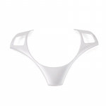 Anglies pluo&scaron;to ra&scaron;to / sidabro spalvos automobilio stiliaus vairo panelės jungiklių mygtukų dangtelio apdaila BMW 1 3 serijos E90 E82 E87 X1 sidabras