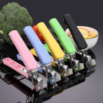 Nerūdijančio plieno kaitvietės griebtuvo gnybtukai laikiklio žnyplės, skirtos perstumti kaitvietės dubenėlius Picos keptuvės oro gruzdintuvės greito puodo priedai 1pcs juoda