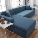 Paprasti kampiniai sofos užvalkalai svetainei Elastinis spandex sofos užvalkalas tamprus užvalkalas L formos sofa Reikia pirkti 2 vnt. Small( 90-140cm)1pc