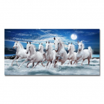 Baltos &scaron;uoliuojančios arklio tapybos aliejiniais gyvūnais plakatai ir spaudiniai &scaron;iuolaikinės sienų dailės nuotraukos gyvenamajame kambaryje 20cm&times;40cm NoFrame