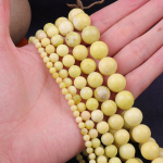 4&ndash;12 mm natūralaus citrininio nefrito akmens karoliukai papuo&scaron;alams gaminti &bdquo;pasidaryk pats&ldquo; apyrankės karoliai 4mm 93pcs geltona