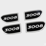 Automobilio salono automobilio durelių rankenos dubens lipdukas Automobilio vidinės rankenos dubenėlio blizgučiai apdailos lipdukai, skirti Peugeot 3008 2013 2014 m. 4pc gray