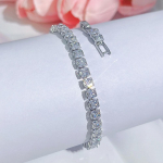 CMM Bling Bling kubinis cirkonis Europos modernių juvelyrinių dirbinių dovana aukso ir sidabro spalvos tennies apyrankė moterims auksas