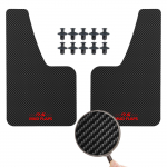 Automobilis Universalus Juoda RAUDONA anglies pluo&scaron;to efekto apsauga nuo purvo dangtelių, formuotų purvasargių, sparnų dangtelio priekio galinio stiliaus 2pcs