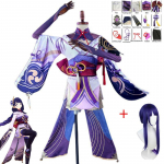 Žaidimas  Raiden &Scaron;ogun Kostiumas Baal Perukas Beelzebul Cosplay Seksualus Moteri&scaron;kas Kimono Suknelė Uniforma Vakarėliui Su to XXXL-(Costume+Wig)