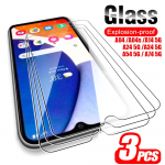 3 vnt. HD grūdintas stiklas, skirtas Samsung Galaxy A06 A05S A15 A25 A55 A35 A34 A54 5G S22 S23+ FE S24 ekrano apsauginė plėvelė, skirta Redmi 13C 12 12C Note 11S 12s Samsung A03 Russia gryna