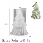 3D geometrinė pu&scaron;ies silikoninė žvakių forma &bdquo;pasidaryk pats&ldquo; Kalėdų eglutė, amatų dovanos, gaminant aromatines muilo dervos formas namų dekoro reikmenys L