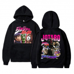 Japonijos anime &bdquo;Jojo Bizarre Adventure Jotaro Star&ldquo; platininis gobtuvas vyri&scaron;kas gatvės apranga Unisex Moterys Manga Vintažinis negabaritinis megztinis