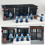 MOC 1602B Skorpiono urvo kalėjimo kameros mažų dalelių statybinių blokelių vi&scaron;tienos vielos narvelio scenos žaislų rinkinys