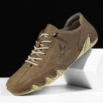 Vyri&scaron;ki skeltos odos laisvalaikio odiniai batai Vyri&scaron;ki skraidyklės Patogūs vairavimo batai Mokasinai Vyri&scaron;ki plok&scaron;čiapadžiai batai 43 chaki