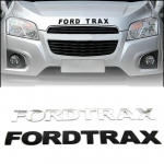 Automobilio lipdukas 3D &bdquo;Fordtrax&ldquo; &bdquo;pasidaryk pats&ldquo; raidžių emblemos lipdukas &bdquo;Chevrolet Trax&ldquo; automobilio automobilio stilius sidabras