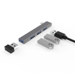 4 viename USB C &scaron;akotuvas, C tipo 4 prievadų kelių USB skirstytuvo adapteris, c tipo &scaron;akotuvas, USB2.0+3.0 prijungimo stoties OTG funkcija, skirta Macbook Pro kompiuterio priedams type c
