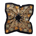 Auk&scaron;tos kokybės prabangūs &scaron;ilko &scaron;alikai galvos juosta &Scaron;alikai Kaklo &Scaron;alikas Moterims Grandinė &Scaron;ilko &Scaron;alikas Moteri&scaron;ka dekoratyvinė skara 90*90cm(vintage scarf） juoda