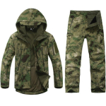 Karinė taktinė uniforma Softshell kamufliažinės striukės rinkinys vandeniui atsparūs medžiokliniai drabužiai striukės Vyri&scaron;kos karinės striukės kostiumas vir&scaron;utiniai drabužiai XXL